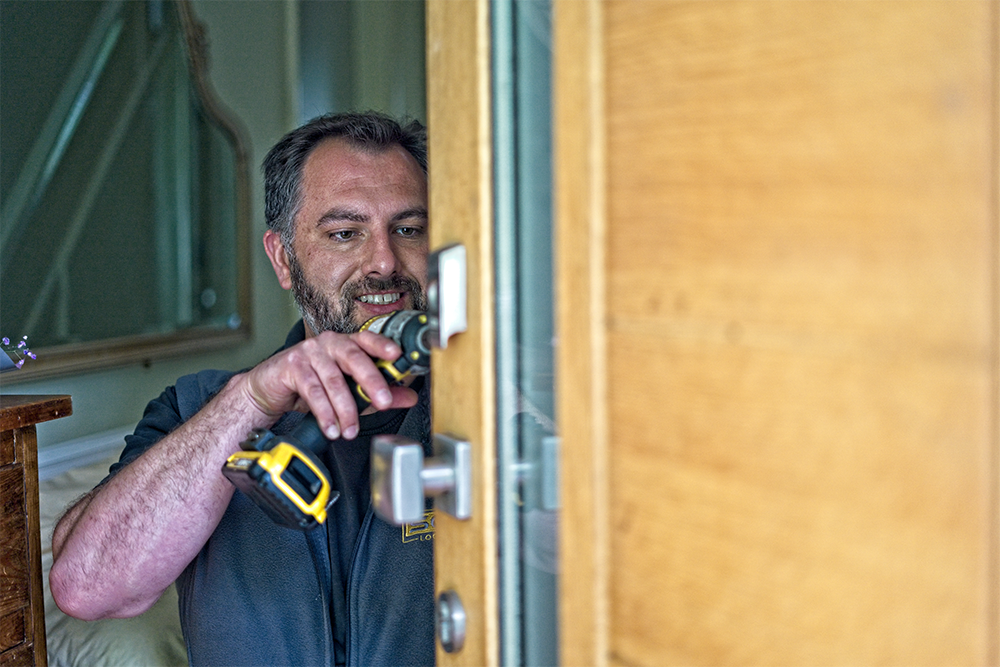 Jamie from Solo Locksmiths Brighton fixing a mortice lock